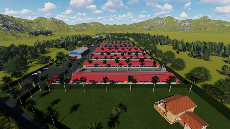10 Acres Agri tourism caged poultry layout